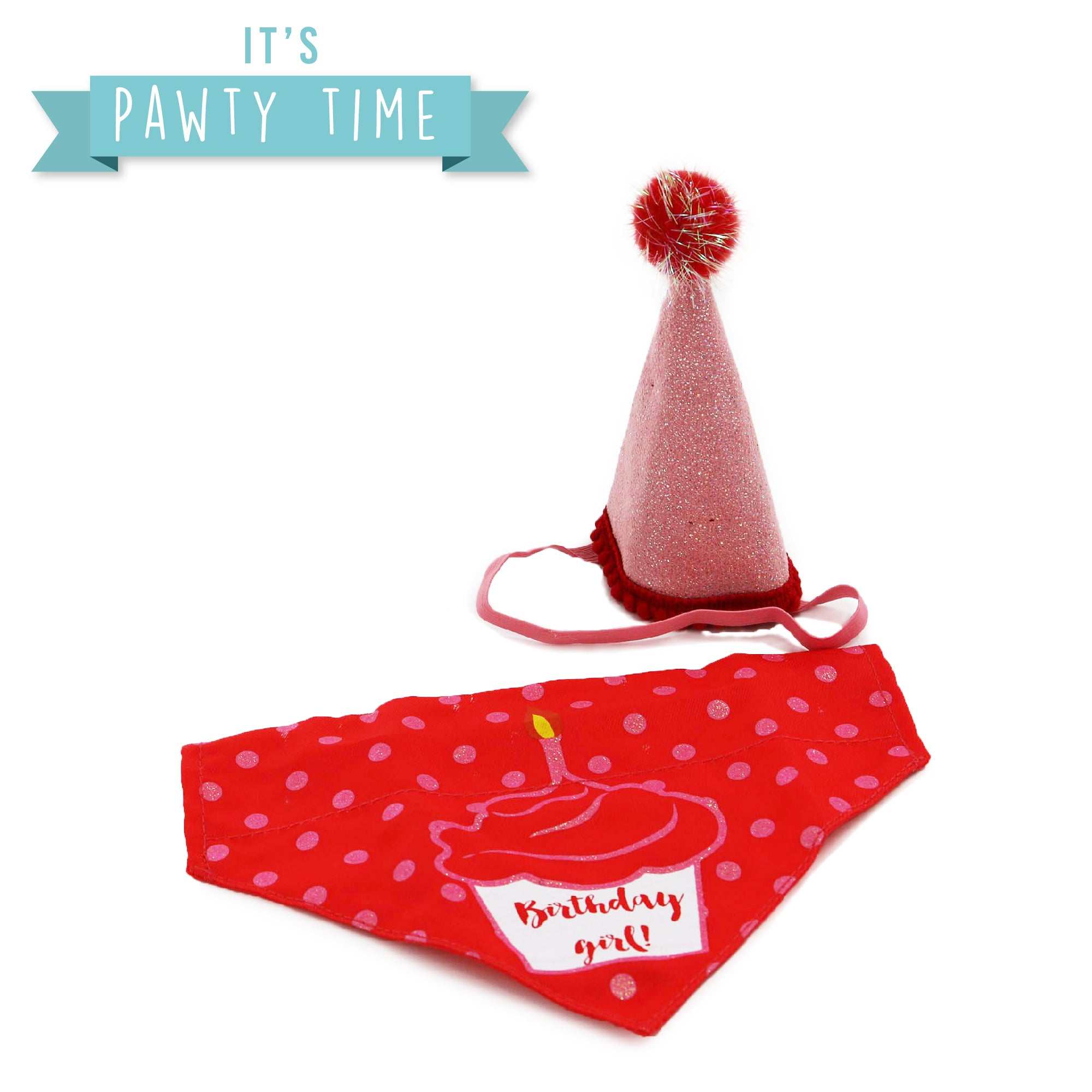 Ancol Birthday Girl! Hat & Bandana Set