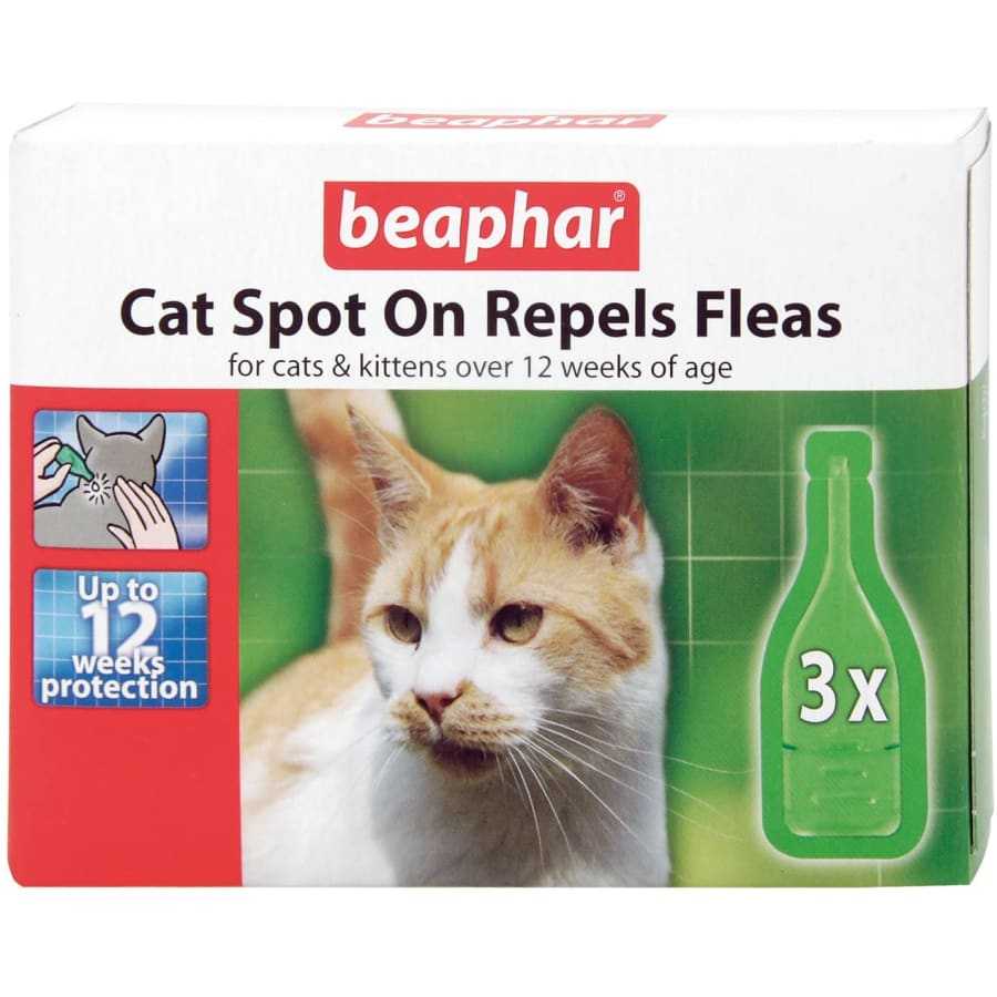 Beaphar Cat Spot On Repels Fleas for Cats and Kittens