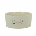 'Bone' Design Stoneware 15cm Dog Bowl