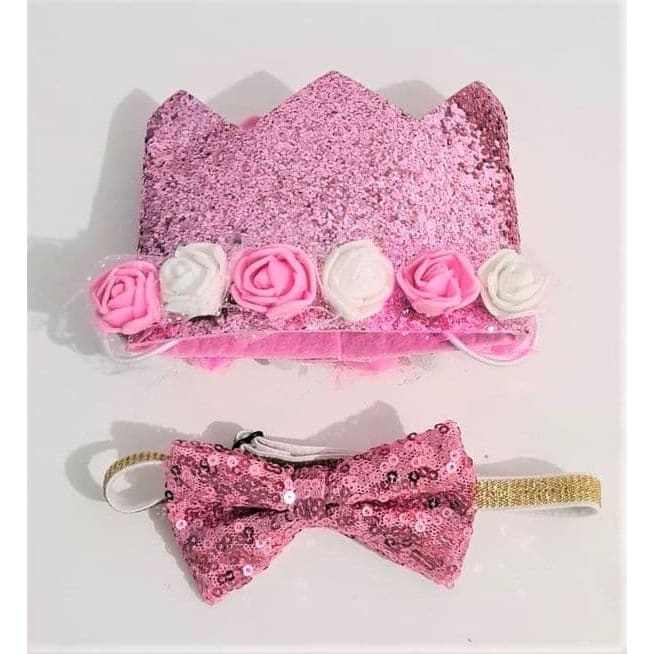 Dog Sparkly Crown & Bow Tie Pack.