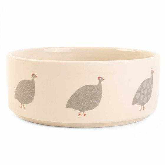 Feathered Friends Ceramic Dog Bowl