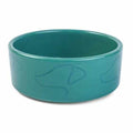 Green Ceramic Dog Bowl