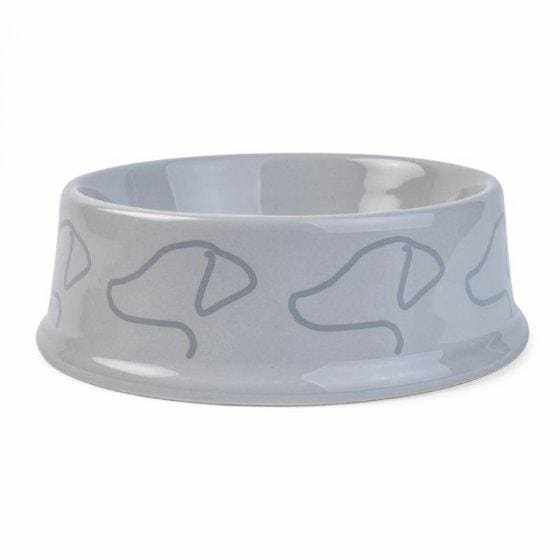 Grey Ceramic Dog Bowl