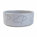 Grey Ceramic Dog Bowl