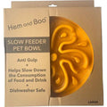 Hem & Boo Slow Feeder Orange Pet Bowl