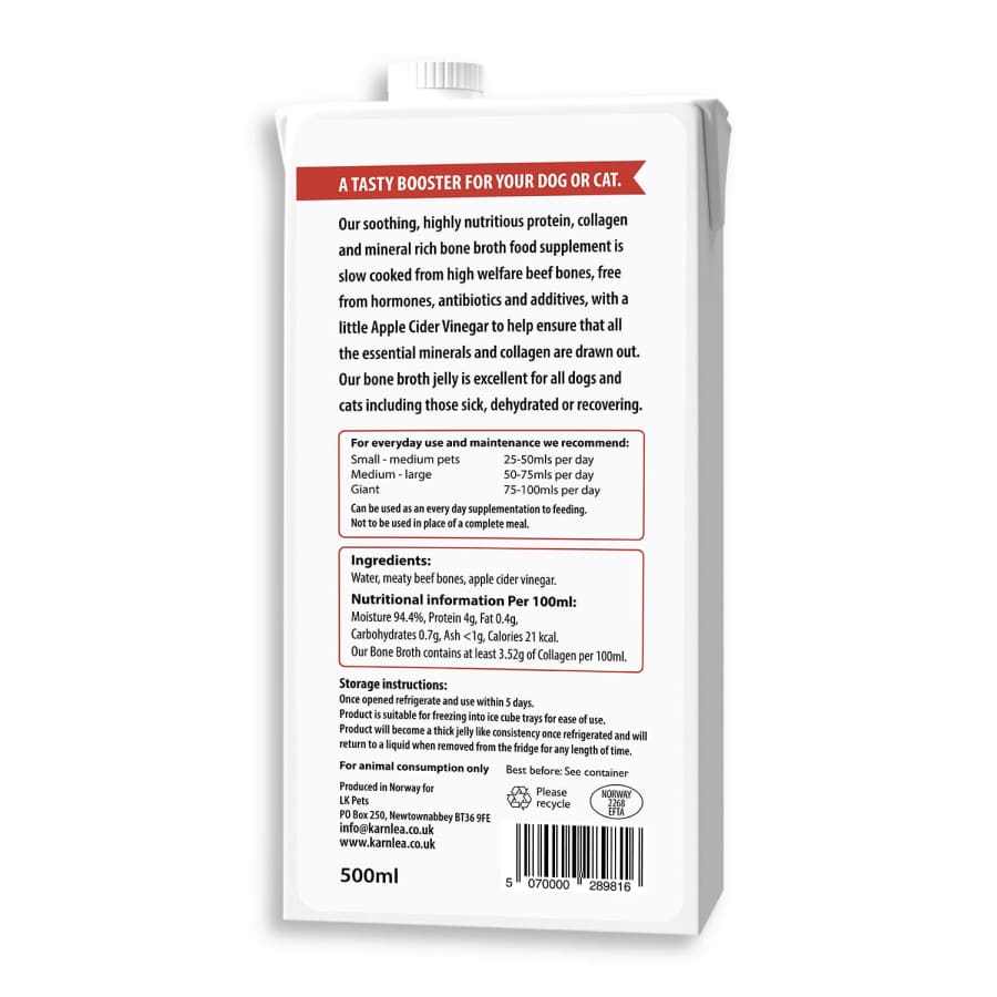 Karnlea Bone Broth for Cats & Dogs - 500ml