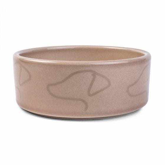 Latte Ceramic Dog Bowl